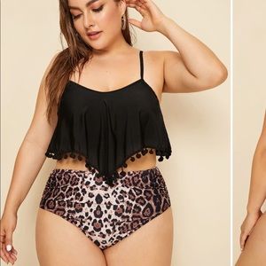 SHEIN Pom Pom cheetah bathing suit